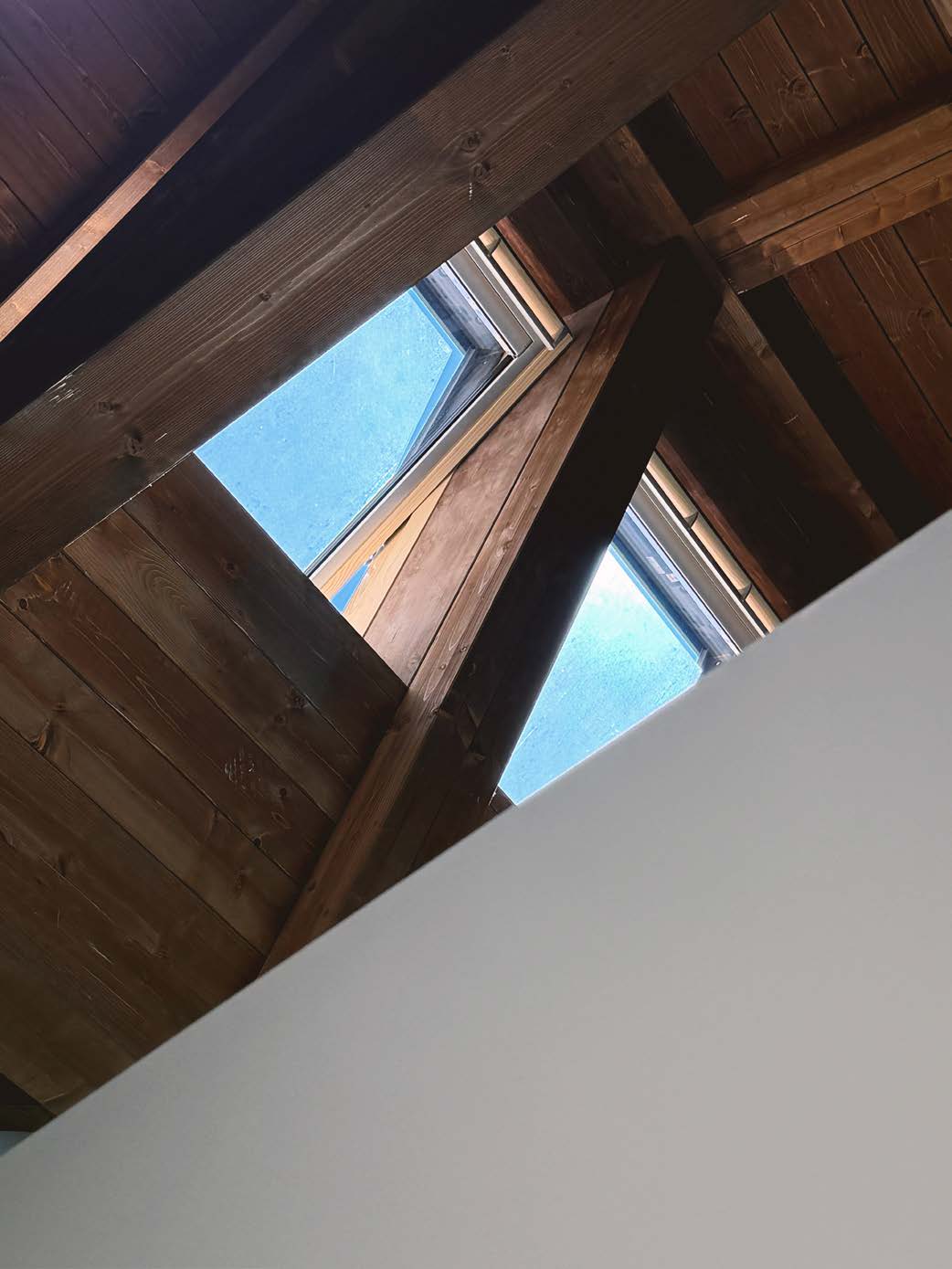 Skylight — wood beams